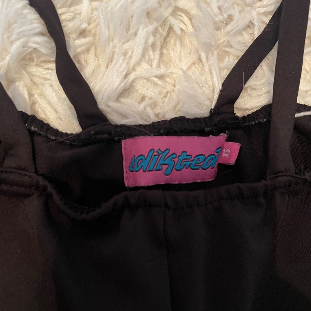 EDIKTED Black Flare Pants with Straps - Picture 7 of 7